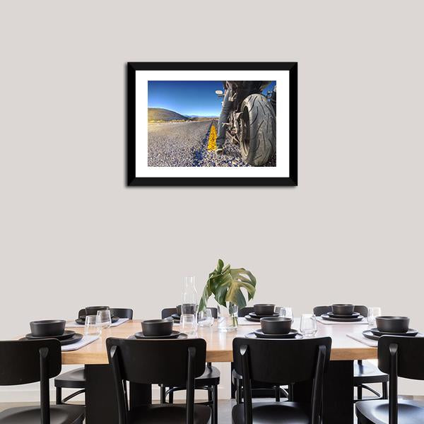 Bike On Road Canvas Wall Art-3 Horizontal-Gallery Wrap-25" x 16"-Tiaracle