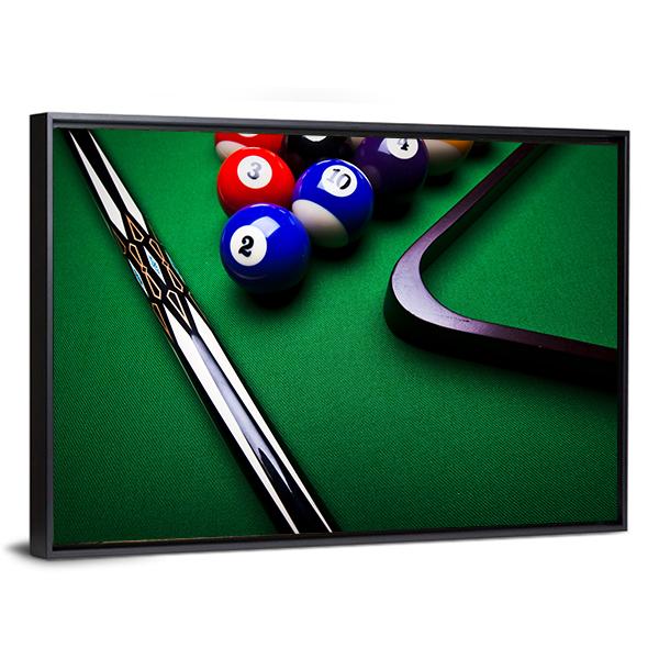 Billiard Balls Canvas Wall Art-3 Horizontal-Gallery Wrap-25&quot; x 16&quot;-Tiaracle