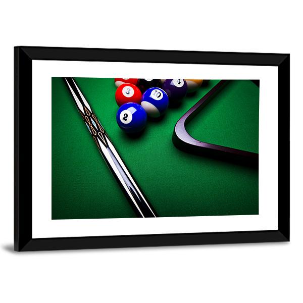 Billiard Balls Canvas Wall Art-3 Horizontal-Gallery Wrap-25&quot; x 16&quot;-Tiaracle