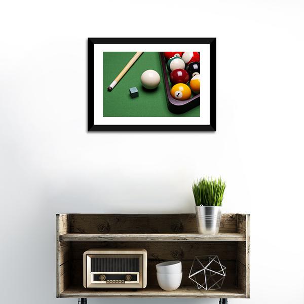 Billiard Equipment Canvas Wall Art-1 Piece-Framed Print-20&quot; x 16&quot;-Tiaracle