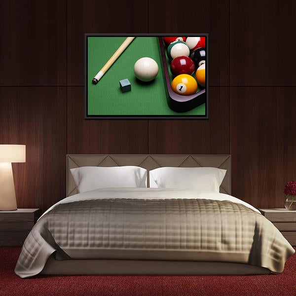 Billiard Equipment Canvas Wall Art-3 Horizontal-Gallery Wrap-25&quot; x 16&quot;-Tiaracle