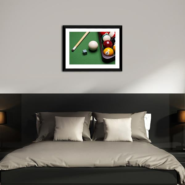 Billiard Equipment Canvas Wall Art-3 Horizontal-Gallery Wrap-25&quot; x 16&quot;-Tiaracle