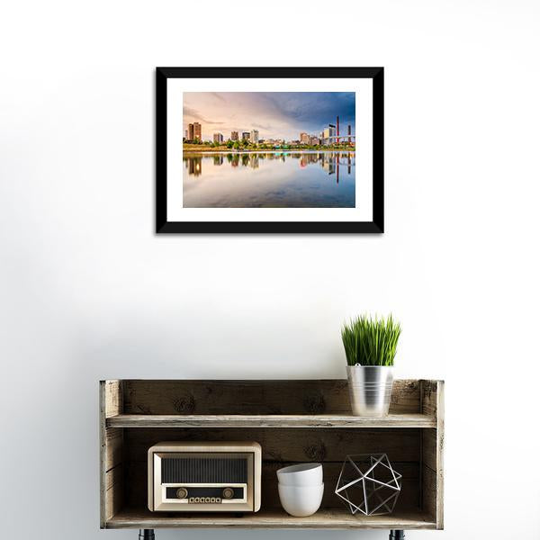 Birmigham Alabama Skyline Canvas Wall Art-1 Piece-Framed Print-20" x 16"-Tiaracle