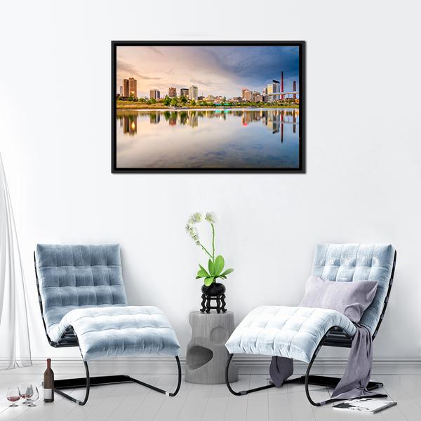 Birmigham Alabama Skyline Canvas Wall Art-3 Horizontal-Gallery Wrap-25" x 16"-Tiaracle