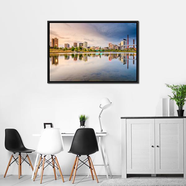 Birmigham Alabama Skyline Canvas Wall Art-3 Horizontal-Gallery Wrap-25" x 16"-Tiaracle