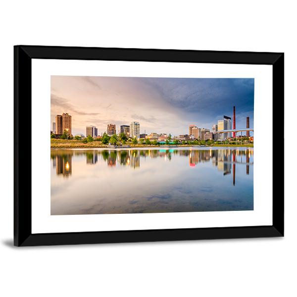 Birmigham Alabama Skyline Canvas Wall Art-3 Horizontal-Gallery Wrap-25" x 16"-Tiaracle