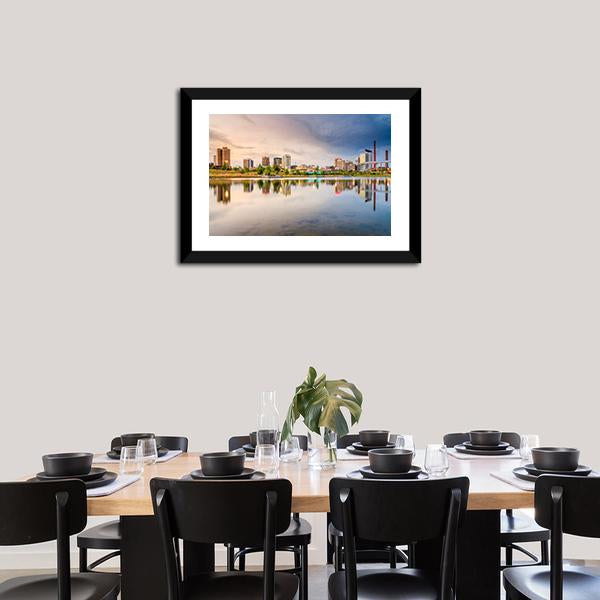 Birmigham Alabama Skyline Canvas Wall Art-3 Horizontal-Gallery Wrap-25" x 16"-Tiaracle
