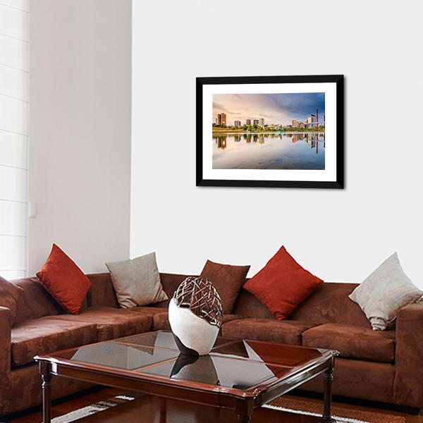 Birmigham Alabama Skyline Canvas Wall Art-3 Horizontal-Gallery Wrap-25" x 16"-Tiaracle