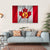 Bitcoin On The National Flag Of Canada Canvas Wall Art-1 Piece-Gallery Wrap-36" x 24"-Tiaracle
