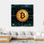 Bitcoin With Binary Code Canvas Wall Art-4 Square-Gallery Wrap-17" x 17"-Tiaracle