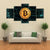 Bitcoin With Binary Code Canvas Wall Art-5 Star-Gallery Wrap-62" x 32"-Tiaracle