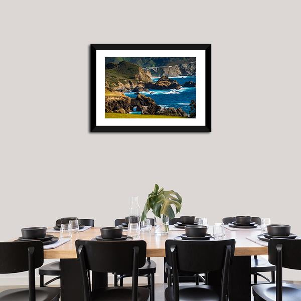 Bixby Creek Bridge Canvas Wall Art-3 Horizontal-Gallery Wrap-25" x 16"-Tiaracle