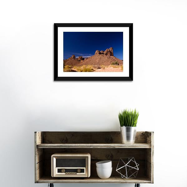 Bizzare Rock Formation Algeria Canvas Wall Art-1 Piece-Framed Print-20" x 16"-Tiaracle
