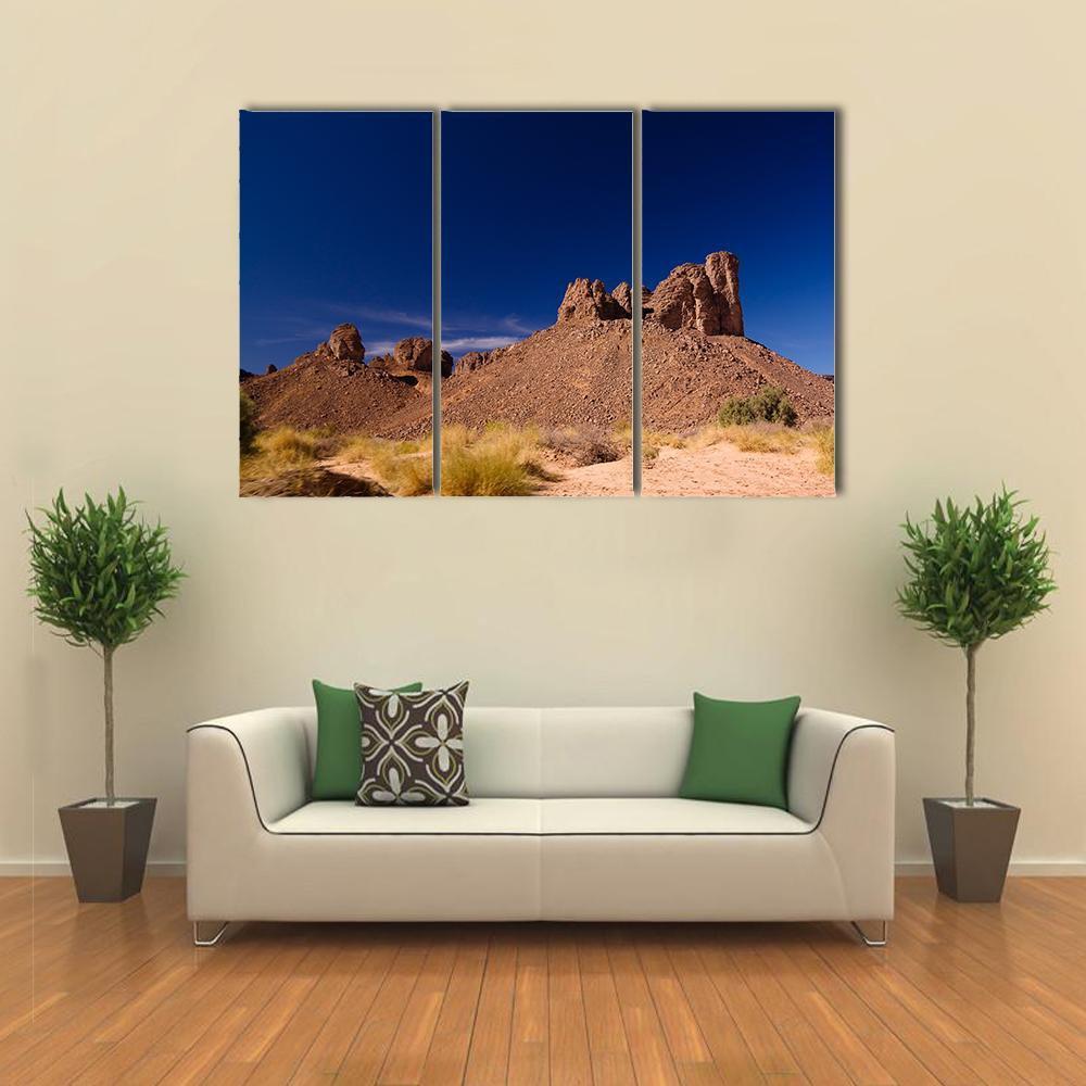 Bizzare Rock Formation Algeria Canvas Wall Art-3 Horizontal-Gallery Wrap-37" x 24"-Tiaracle