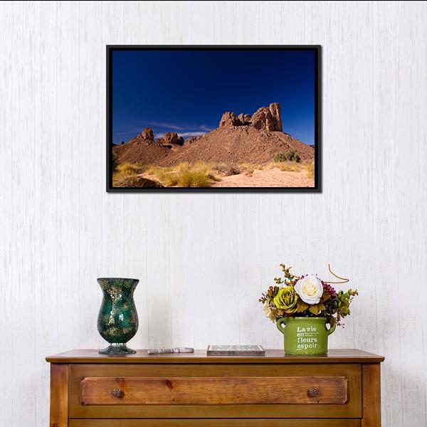 Bizzare Rock Formation Algeria Canvas Wall Art-1 Piece-Floating Frame-24" x 16"-Tiaracle