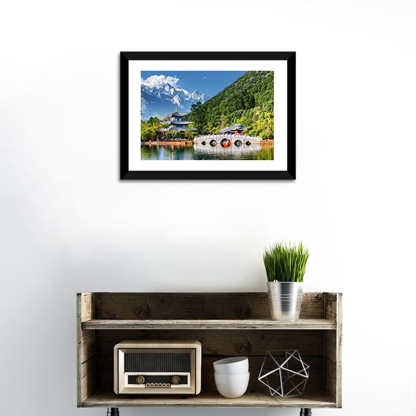 Black Dragon Pool Canvas Wall Art-1 Piece-Framed Print-20" x 16"-Tiaracle