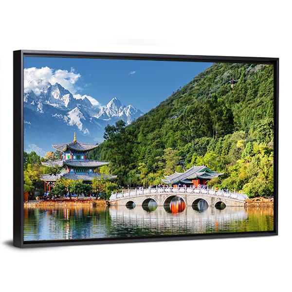 Black Dragon Pool Canvas Wall Art-5 Horizontal-Gallery Wrap-22" x 12"-Tiaracle