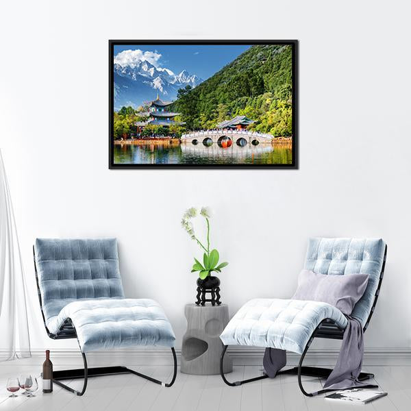 Black Dragon Pool Canvas Wall Art-5 Horizontal-Gallery Wrap-22" x 12"-Tiaracle