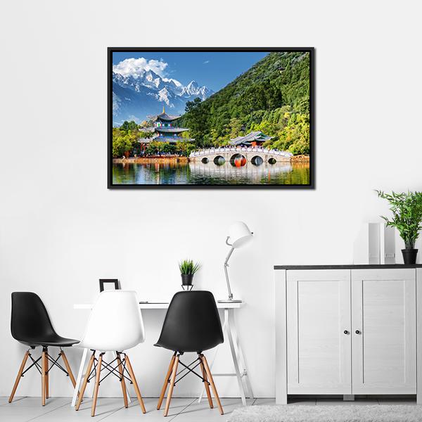 Black Dragon Pool Canvas Wall Art-5 Horizontal-Gallery Wrap-22" x 12"-Tiaracle