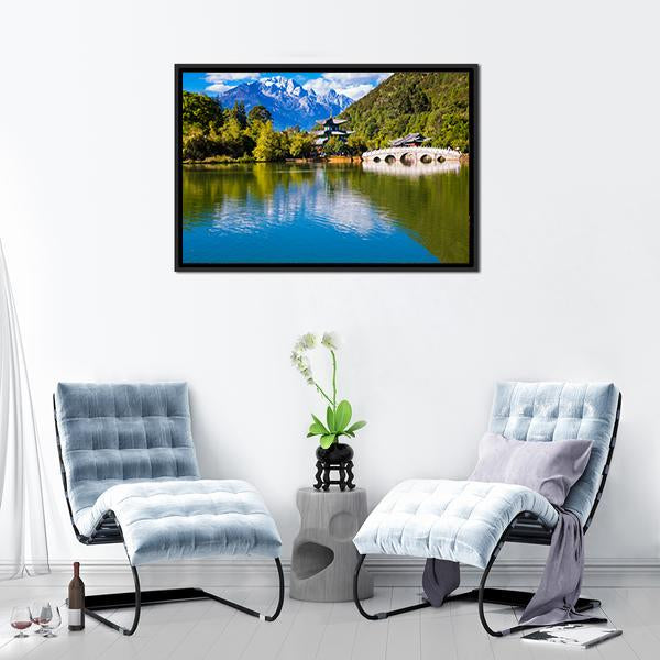 Black Dragon Pool China Canvas Wall Art-3 Horizontal-Gallery Wrap-25" x 16"-Tiaracle