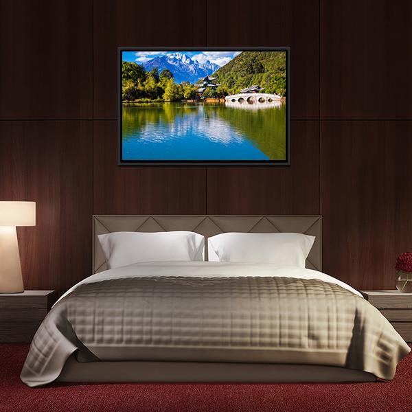 Black Dragon Pool China Canvas Wall Art-3 Horizontal-Gallery Wrap-25" x 16"-Tiaracle