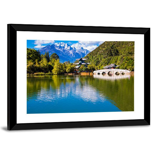 Black Dragon Pool China Canvas Wall Art-3 Horizontal-Gallery Wrap-25" x 16"-Tiaracle