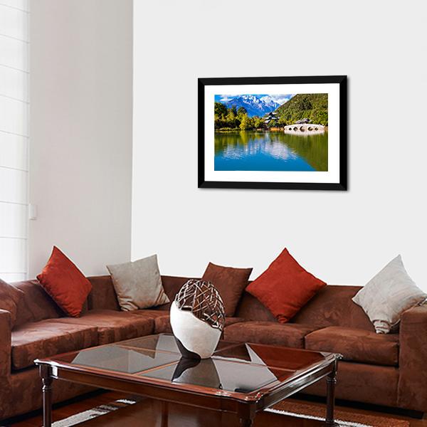 Black Dragon Pool China Canvas Wall Art-3 Horizontal-Gallery Wrap-25" x 16"-Tiaracle