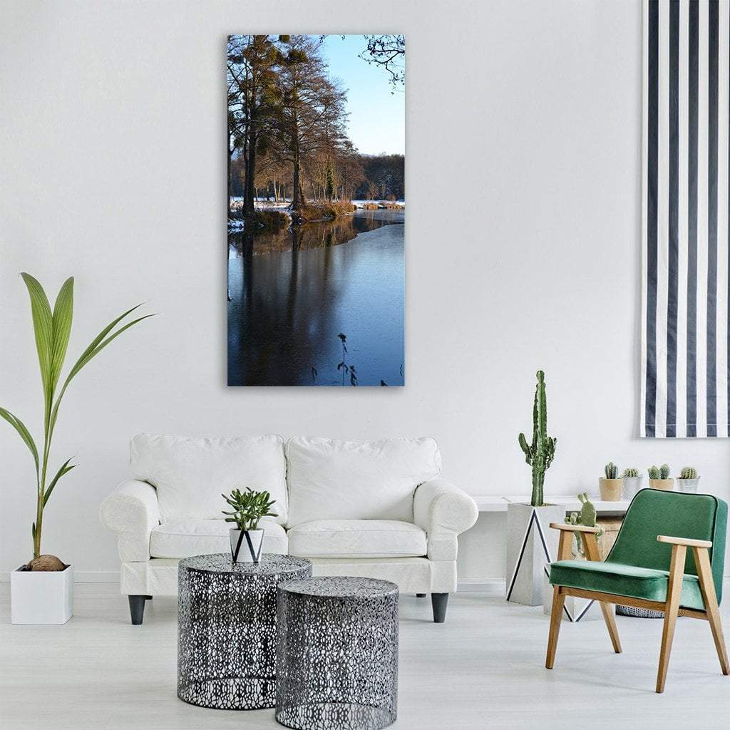 Black Forest In Winter Germany Vertical Canvas Wall Art-1 Vertical-Gallery Wrap-12" x 24"-Tiaracle