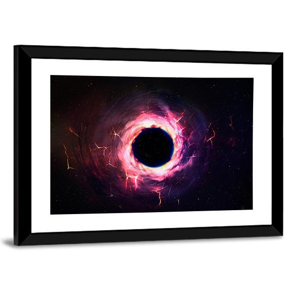 Black Hole Illustration Canvas Wall Art-5 Horizontal-Gallery Wrap-22" x 12"-Tiaracle