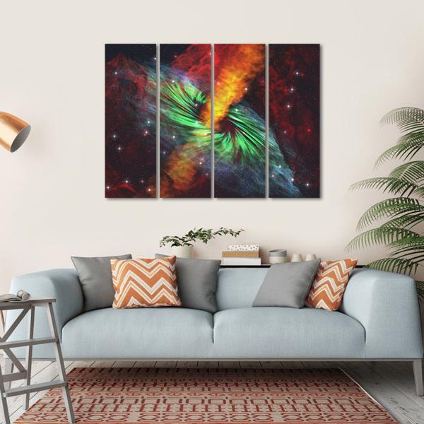 Black Hole In Cosmos Canvas Wall Art-4 Horizontal-Gallery Wrap-34" x 24"-Tiaracle