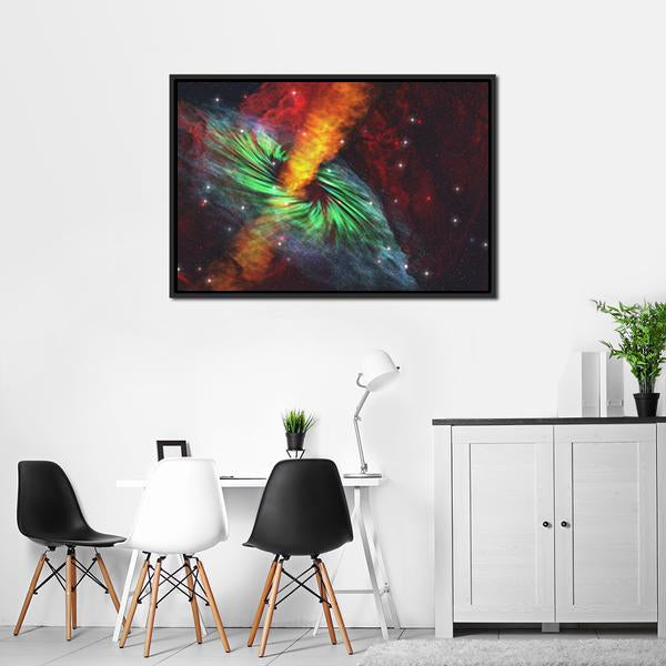 Black Hole In Cosmos Panoramic Canvas Wall Art-1 Piece-36" x 12"-Tiaracle