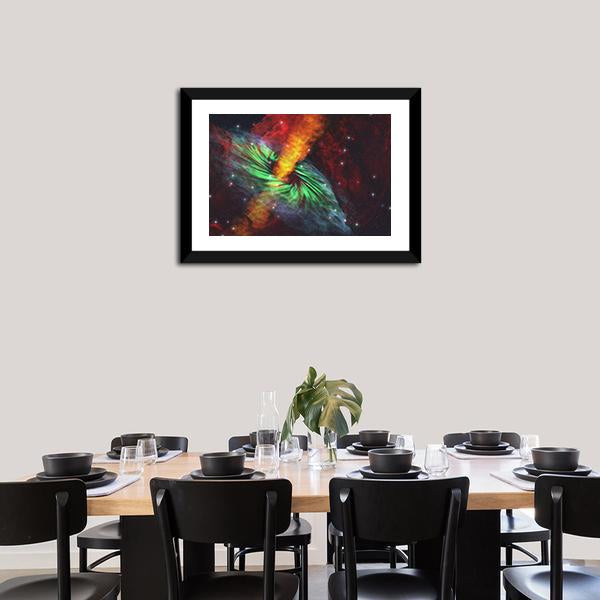Black Hole In Cosmos Panoramic Canvas Wall Art-1 Piece-36" x 12"-Tiaracle