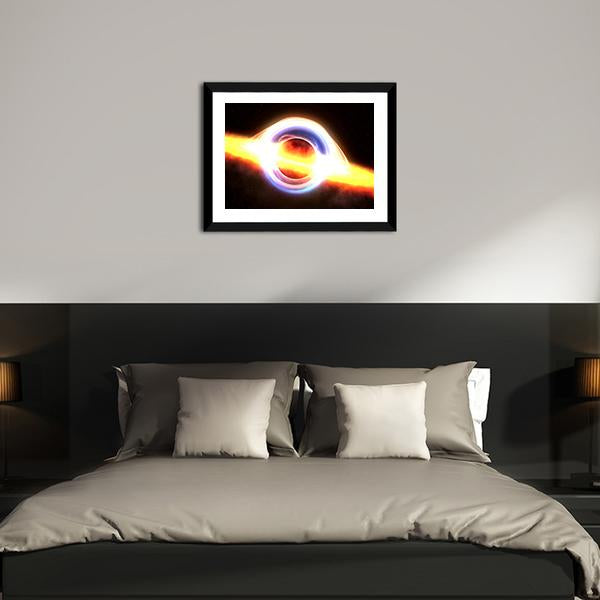 Black Hole In Space Canvas Wall Art-5 Horizontal-Gallery Wrap-22" x 12"-Tiaracle