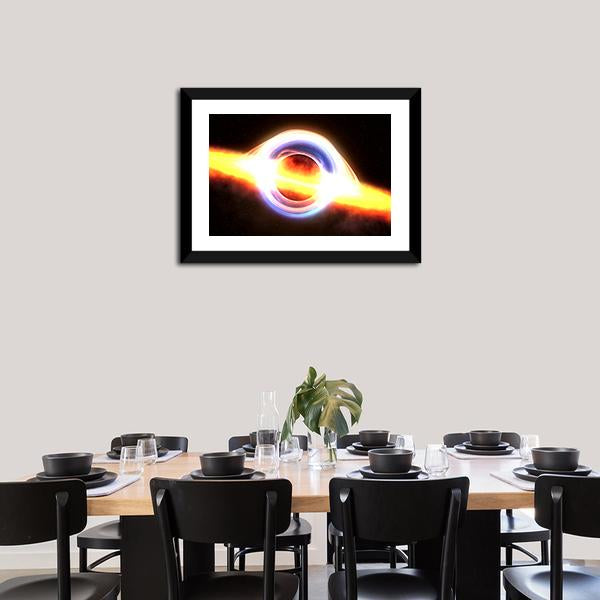 Black Hole In Space Panoramic Canvas Wall Art-1 Piece-36" x 12"-Tiaracle