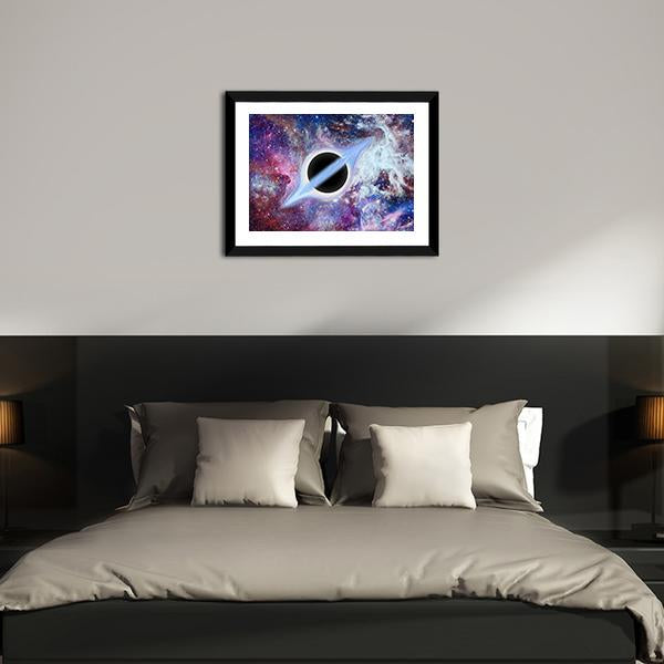 Black Hole Science Fiction Panoramic Canvas Wall Art-1 Piece-36" x 12"-Tiaracle