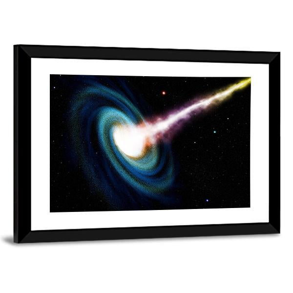 Black Hole Swallowing Galaxy Canvas Wall Art-5 Horizontal-Gallery Wrap-22" x 12"-Tiaracle
