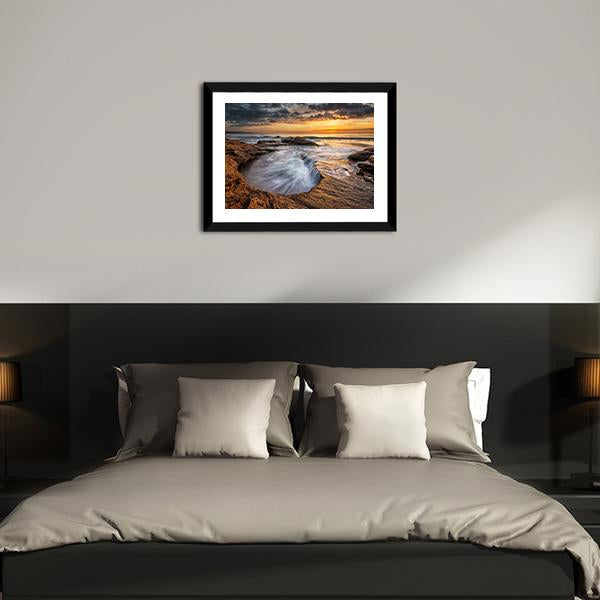 Black Sea Coast Bulgaria Canvas Wall Art-5 Horizontal-Gallery Wrap-22" x 12"-Tiaracle
