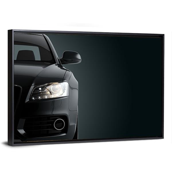 Black Sports Car Canvas Wall Art-3 Horizontal-Gallery Wrap-25" x 16"-Tiaracle