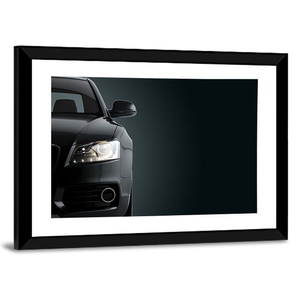 Black Sports Car Canvas Wall Art-3 Horizontal-Gallery Wrap-25" x 16"-Tiaracle