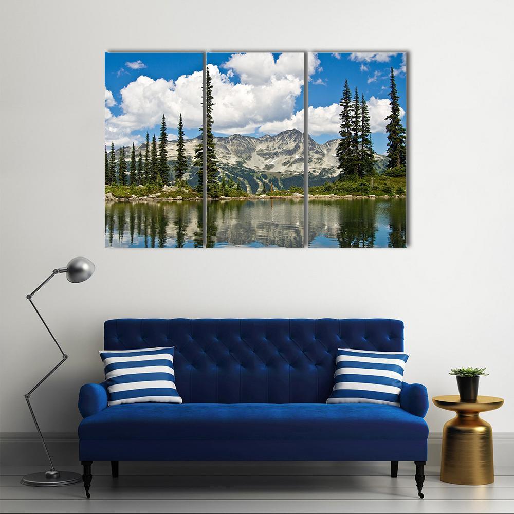 Blackcomb Mountain Reflecting off Harmony Lake Canvas Wall Art-3 Horizontal-Gallery Wrap-37" x 24"-Tiaracle