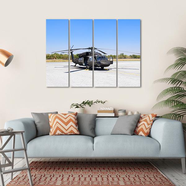 Blackhawk Helicopter Canvas Wall Art-4 Horizontal-Gallery Wrap-34" x 24"-Tiaracle