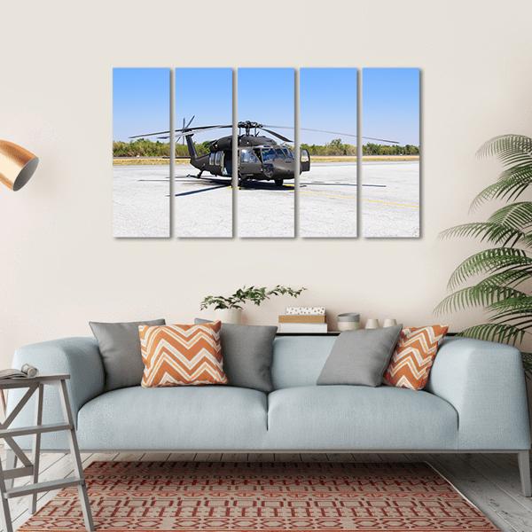 Blackhawk Helicopter Canvas Wall Art-5 Horizontal-Gallery Wrap-22" x 12"-Tiaracle