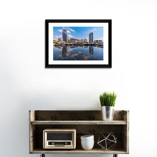 Blackwall Basin Riverside Canvas Wall Art-1 Piece-Framed Print-20" x 16"-Tiaracle