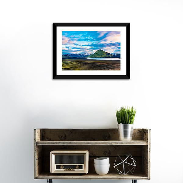 Blahylur Lake In Iceland Canvas Wall Art-1 Piece-Framed Print-20" x 16"-Tiaracle