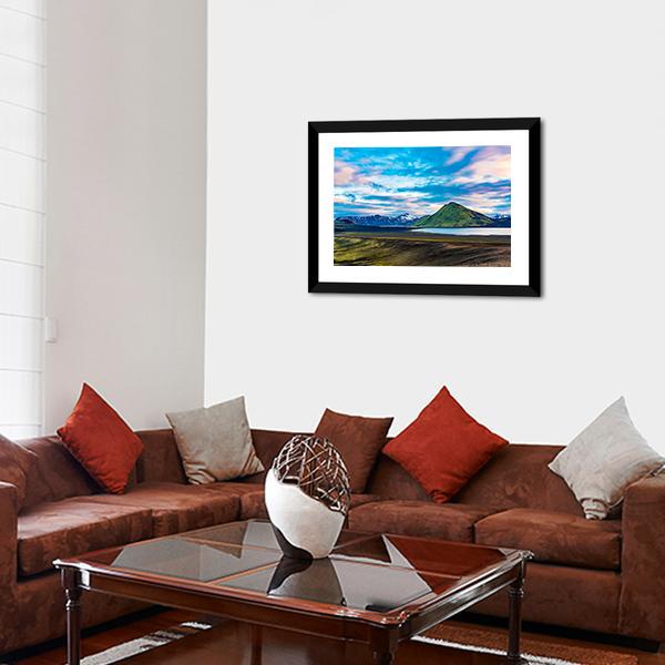 Blahylur Lake In Iceland Canvas Wall Art-3 Horizontal-Gallery Wrap-25" x 16"-Tiaracle