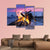 Bonfire On Beach Canvas Wall Art-4 Pop-Gallery Wrap-50" x 32"-Tiaracle