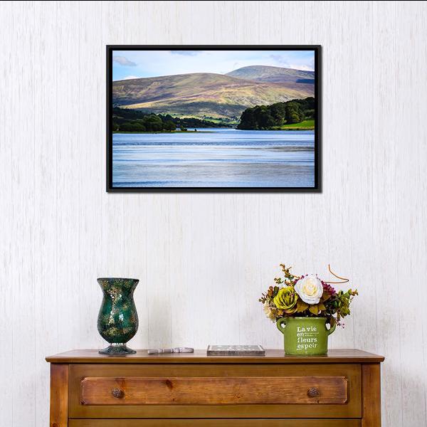 Blessington Lake Ireland Panoramic Canvas Wall Art-1 Piece-36" x 12"-Tiaracle