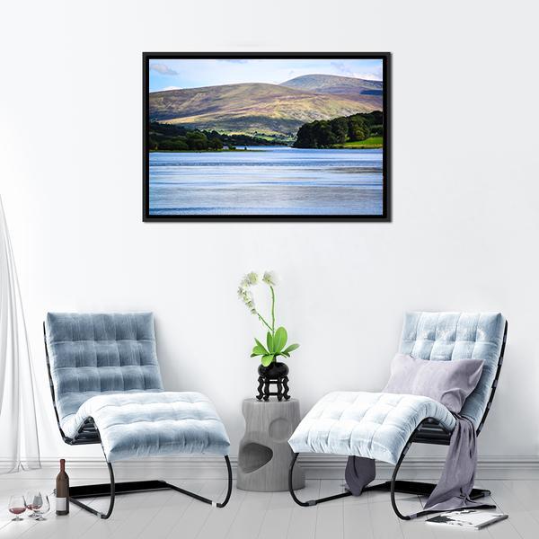 Blessington Lake Ireland Panoramic Canvas Wall Art-1 Piece-36" x 12"-Tiaracle
