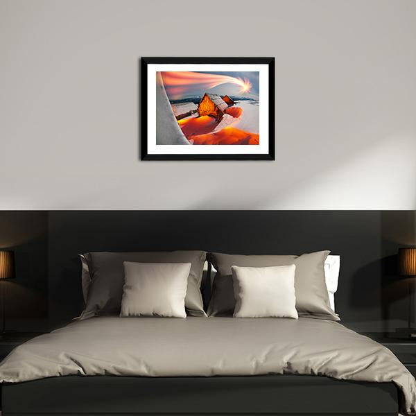 Blizzard Covered Alpine Fields Canvas Wall Art-3 Horizontal-Gallery Wrap-25" x 16"-Tiaracle