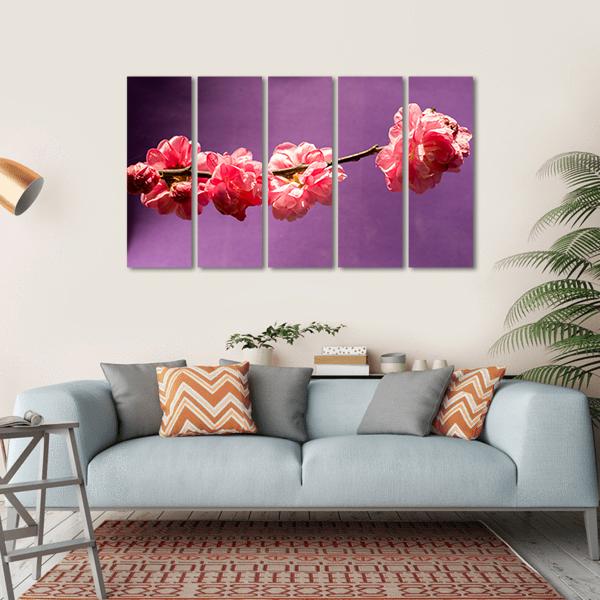 Bloom Blossom Flowers Canvas Wall Art-5 Horizontal-Gallery Wrap-22" x 12"-Tiaracle